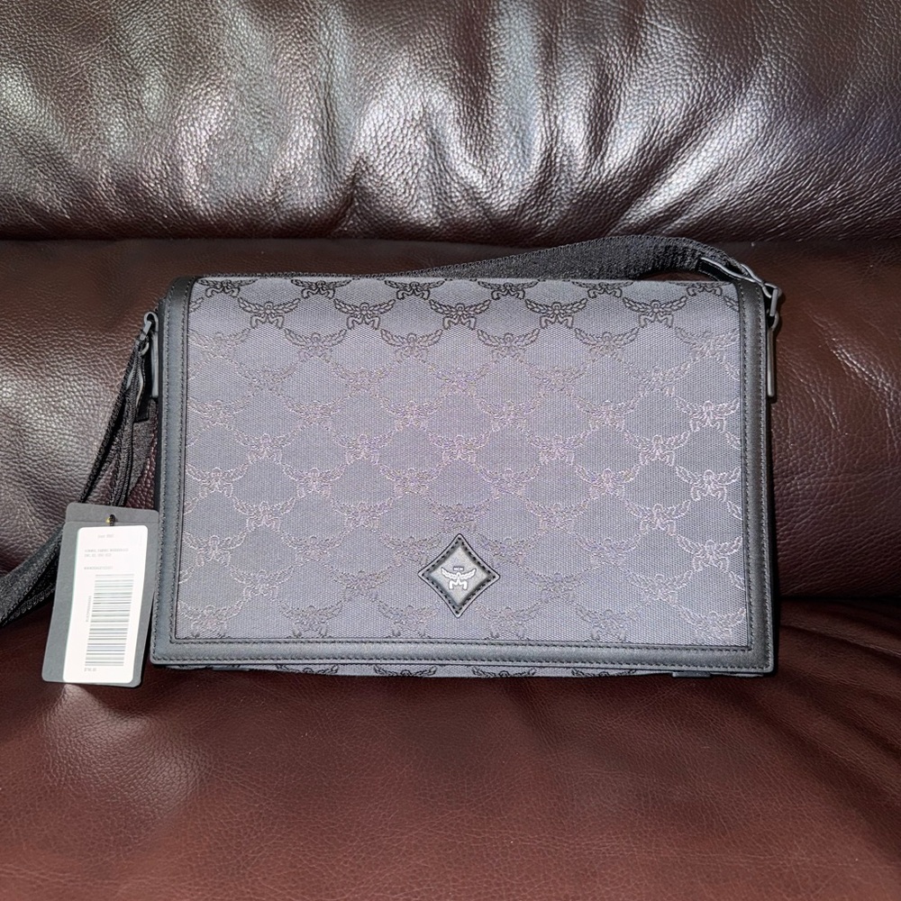 MCM Himmel Lauretos Jacquard Messenger Bag